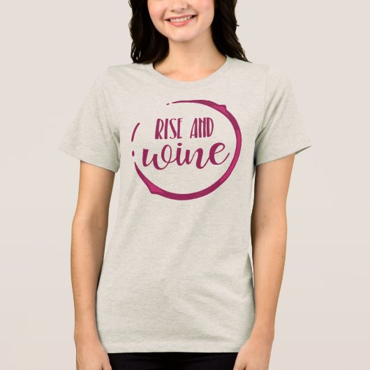 Wijn-Themavriendinnengroep Tri-Blend Shirt (Voorkant)