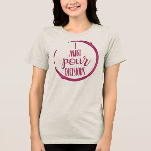 Wijn-Themavriendinnengroep Tri-Blend Shirt