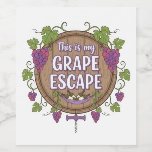 Wijn Tijd Fles Etiket (Enkel label)