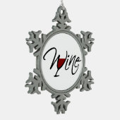 WIJN TIN SNEEUWVLOK ORNAMENT (Links)