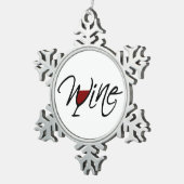 WIJN TIN SNEEUWVLOK ORNAMENT (Rechts)