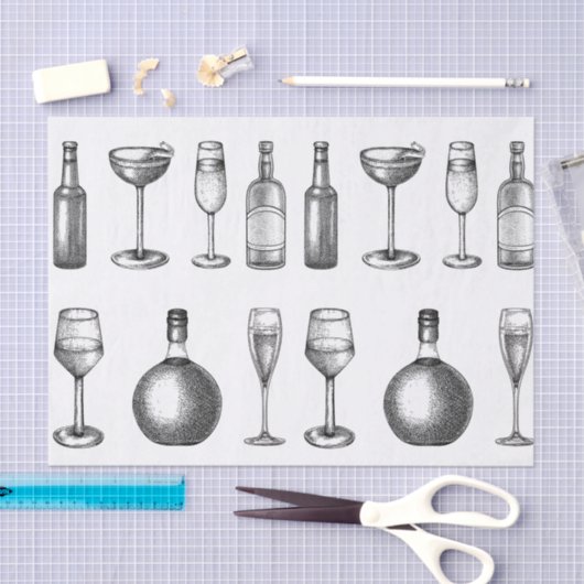 wijn tissuepapier (Craft)