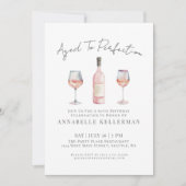 Wijn tot in de perfectie verjaardagsfeestje kaart (Voorkant)