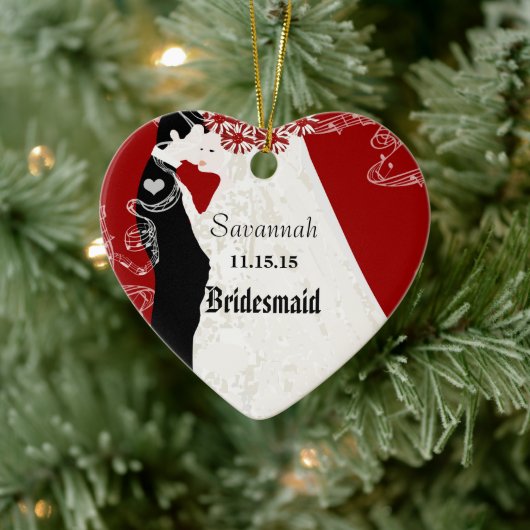 Wijn Trouwjurk Bruidsmeisje Kerst Ornament (Boom)