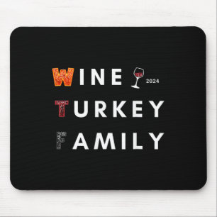 Wijn Turkije Familie Thanksgiving Diner Herfst Her Muismat
