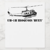 Wijn UH-1H Iroquois Helikopter Etiket (Enkel label)