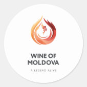 Wijn uit Moldavië Sticker (Voorkant)