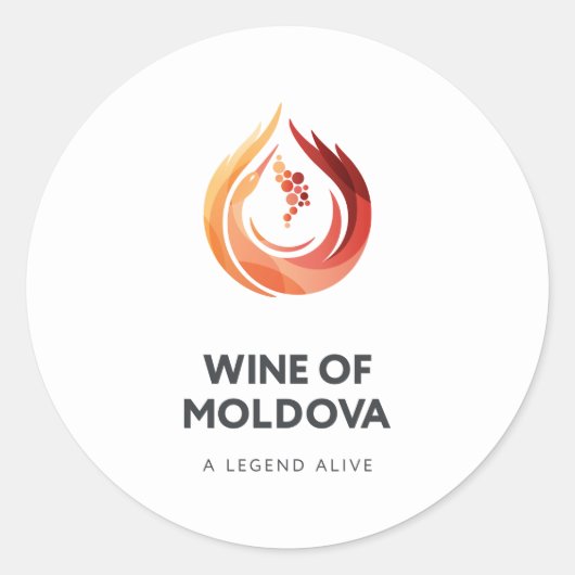 Wijn uit Moldavië Sticker (Voorkant)