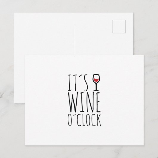 Wijn-uur Briefkaart (Voorkant / Achterkant)