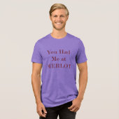Wijn Uur Tri-Blend Shirt (Voorkant volledig)