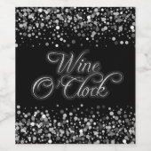 Wijn Uur Zilveren Glans Etiket (Enkel label)