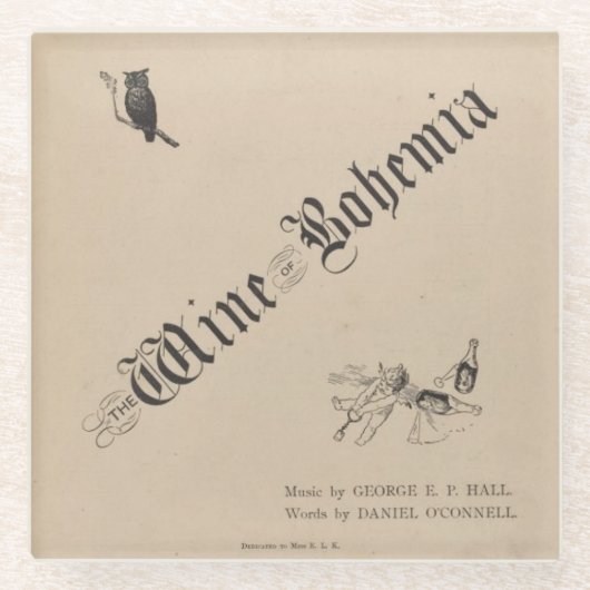 Wijn van Bohemia - Glazen Onderzetter (Voorkant)