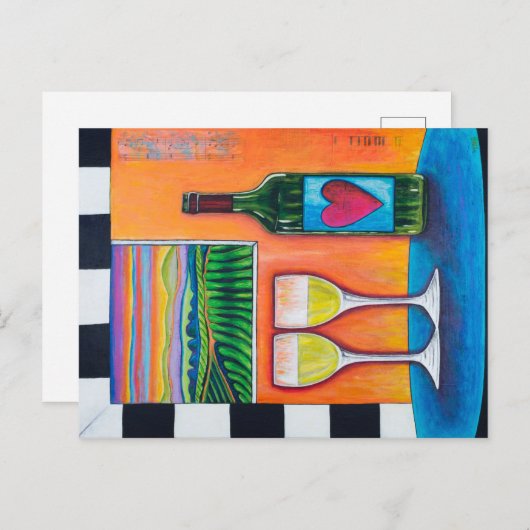 Wijn van de rank briefkaart (Voorkant / Achterkant)