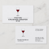 Wijn van de wijngaard visitekaartje (Voorkant / Achterkant)