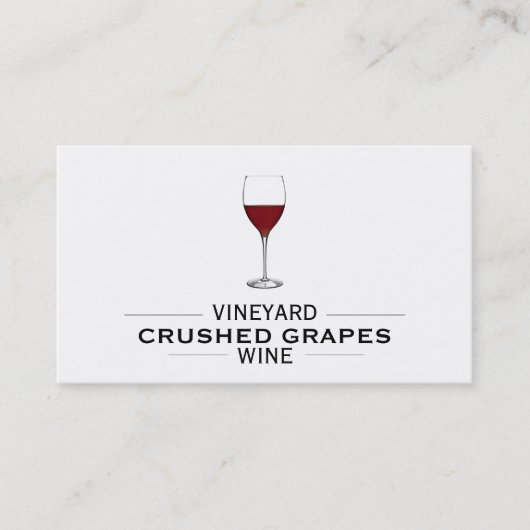 Wijn van de wijngaard visitekaartje (Voorkant)