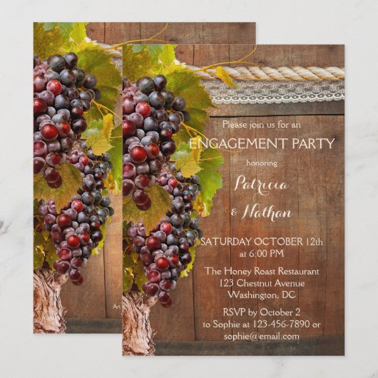 Wijn van wijngaarden met uitzondering van Verlovin Kaart (Voorkant / Achterkant)