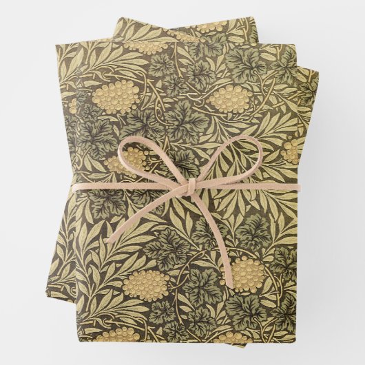 Wijn van William Morris,  textielpatronen Inpakpapier Vel (In situ)