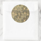 Wijn van William Morris,  textielpatronen Ronde Sticker (Tas)