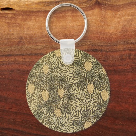 Wijn van William Morris,  textielpatronen Sleutelhanger (Achterkant)
