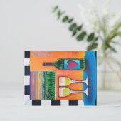 Wijn van wingerd briefkaart (Staand voorkant)