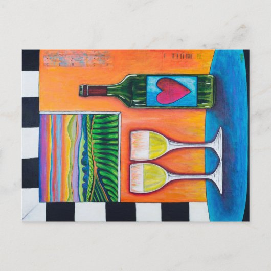 Wijn van wingerd briefkaart (Voorkant)