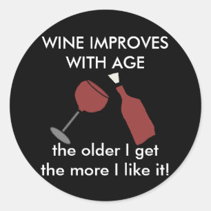 WIJN VERBETERT MET AGE Wine Sticker