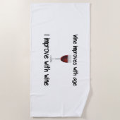 wijn verbetert met de leeftijd strandlaken (Voorkant)