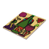 Wijn, Vino Abstract plein Tegeltje (Zijkant)