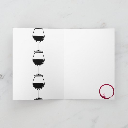 Wijn Vino Dank u kaarten (Binnen)