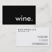 wijn. visitekaartje (Voorkant / Achterkant)