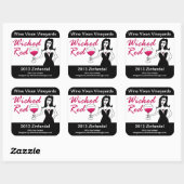 Wijn Vixen Wicked Rode Faux Wijn Label (Vel)