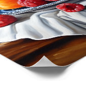 Wijn & Voedsel Spreid Printable Art Poster (Hoek)