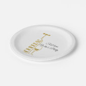 wijn, volwassen verjaardag, bruiloft, feest papieren bordje (Gekanteld)