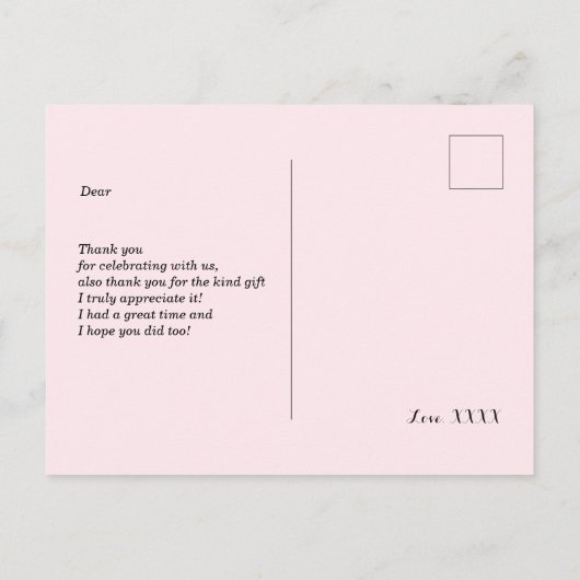 wijn, volwassen verjaardag, trouwen, bloemen bedan uitnodiging briefkaart (Achterkant)