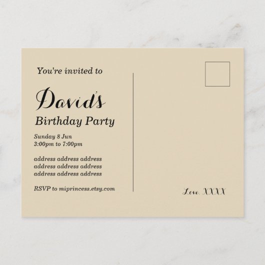 wijn, volwassen verjaardag, uitnodiging briefkaart (Achterkant)