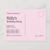 wijn, volwassen verjaardag, uitnodiging briefkaart (Achterkant)