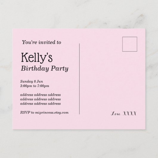 wijn, volwassen verjaardag, uitnodiging briefkaart (Achterkant)