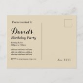 wijn, volwassen verjaardag, uitnodiging briefkaart (Achterkant)