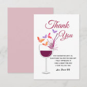 wijn , volwassene , dank je wel bedankkaart (Voorkant / Achterkant)