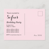 wijn, volwassenenverjaardag, bruiloft, bloemenuitn uitnodiging briefkaart (Achterkant)