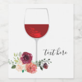 wijn, volwassenenverjaardag, bruiloft, etiket met  (Enkel label)