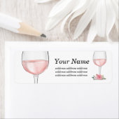 wijn, volwassenenverjaardag, bruiloft, floral etiket (Insitu)