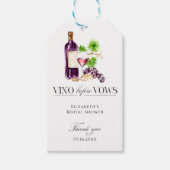 Wijn Voor Bruidsbeloften Bruidsfeest Wijn Dank je  Cadeaulabel (Voorkant)