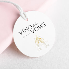 Wijn voor de huwelijksbelofte Witte bloemige bruid Bedankjes Labels