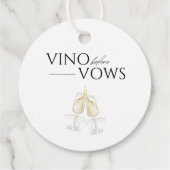 Wijn voor de huwelijksbelofte Witte bloemige bruid Bedankjes Labels (Achterkant)