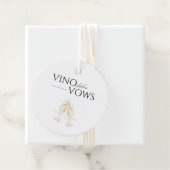 Wijn voor de huwelijksbelofte Witte bloemige bruid Bedankjes Labels (In situ)