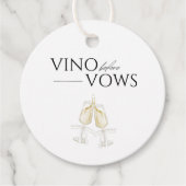 Wijn voor de huwelijksbelofte Witte bloemige bruid Bedankjes Labels (Voorkant)