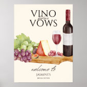 Wijn voor de Huwelijksgeloften Bruids Bruiloftswel Poster (Voorkant)