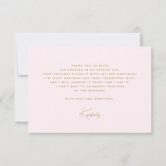 Wijn voor de Huwelijksgeloften Elegante Waterverf  Bedankkaart (Achterkant)