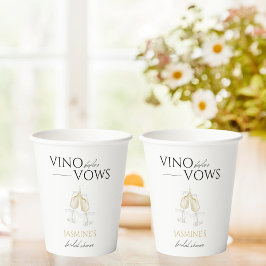Wijn voor de Huwftsbeloften Witte Magnolia Bruidsd Papieren Bekers